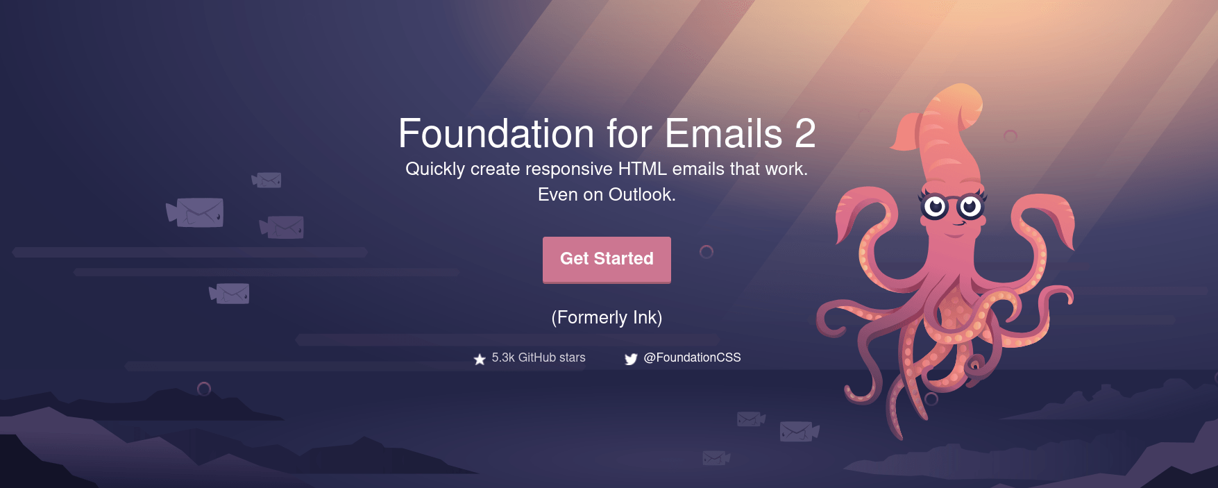 Image showing the landing page of the Foundation for Emails project.